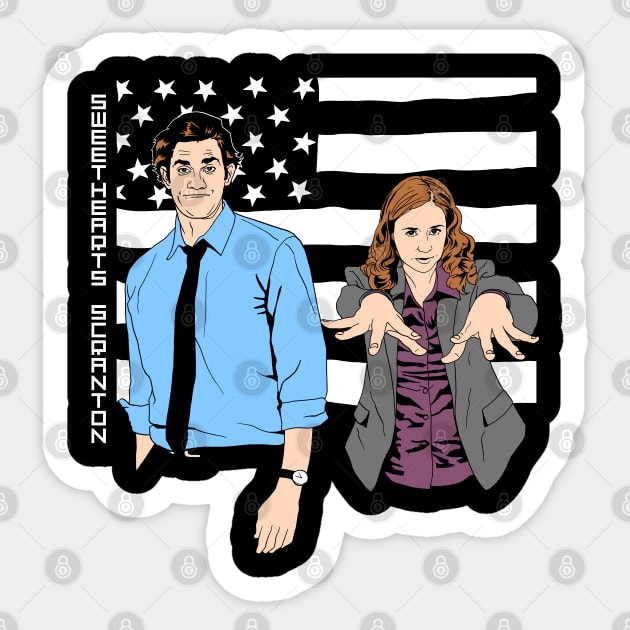 Scranton Sweethearts Sticker by zerobriant